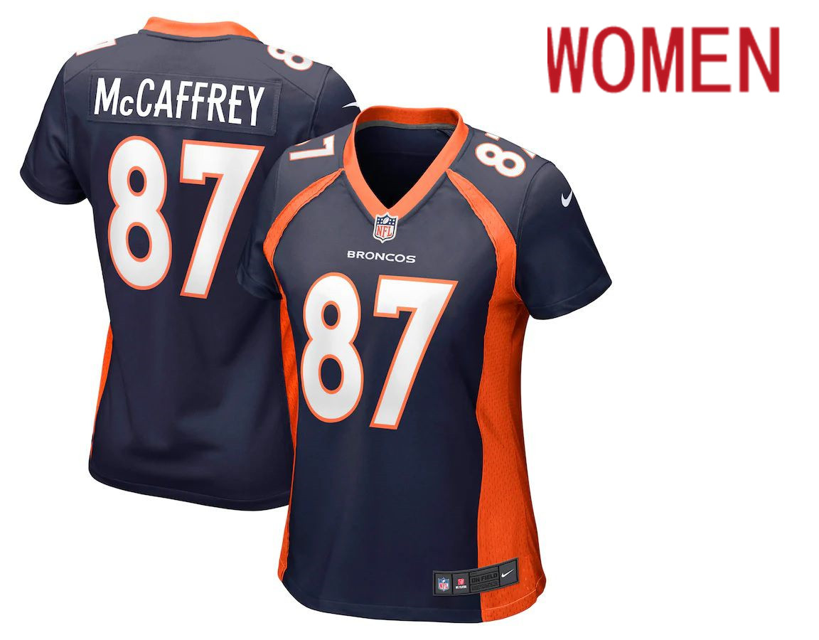 Women Denver Broncos 87 Ed McCaffrey Nike Navy Retired Player NFL Jersey